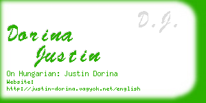 dorina justin business card